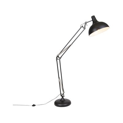 QAZQA Lampadaire industriel noir r&eacute;glable - Hobby