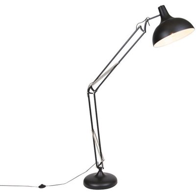 QAZQA Lampadaire intelligent noir r&eacute;glable avec Wifi A60 - Hobby