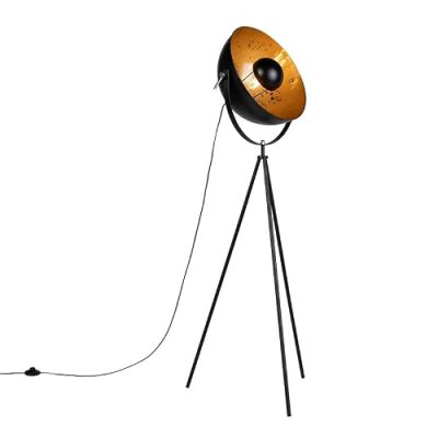 QAZQA Lampadaire intelligent tr&eacute;pied noir avec Wifi A60 - Magna 40 Eglip
