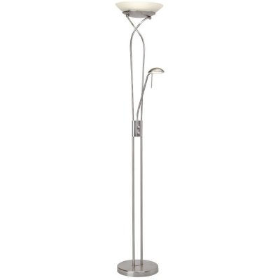BRILLIANT Lampadaire M&eacute;tal et verre 180 cm blanc OLLIE