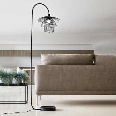 FORESTIER Lampadaire Papillon m&eacute;tal noir / H 150 cm - 