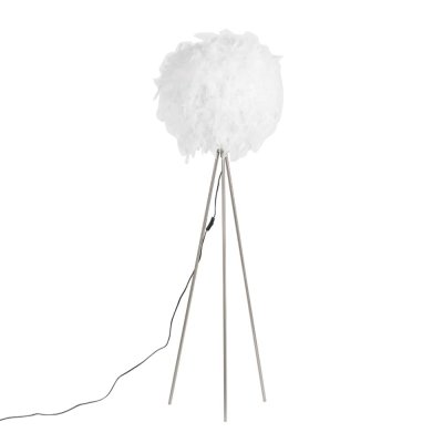 QAZQA Lampadaire romantique blanc - Plume