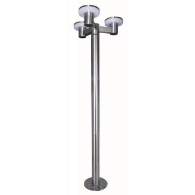 RIBIMEX Lampadaire solaire TIMEO hauteur 199 cm 3 lampes avec t&eacute;l&eacute;commande