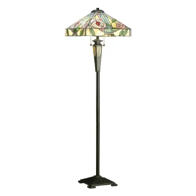 TIFFANY Lampadaire willow, verre et r&eacute;sine