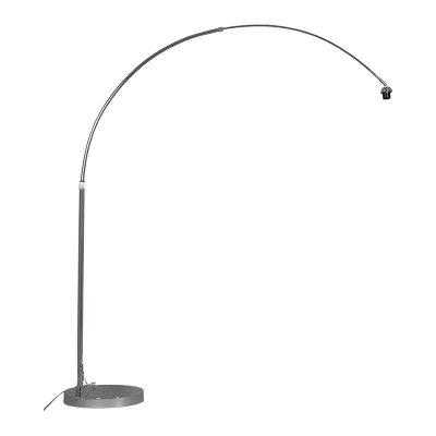 QAZQA Lampe &agrave; arc moderne chrome r&eacute;glable sans abat-jour