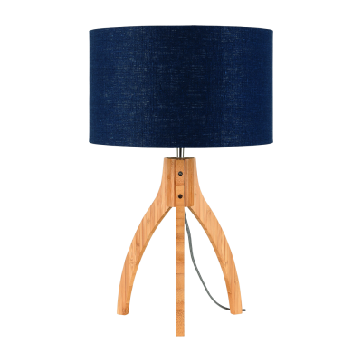GOOD & MOJO Lampe &agrave; poser Annapurna lin bleu denim - 