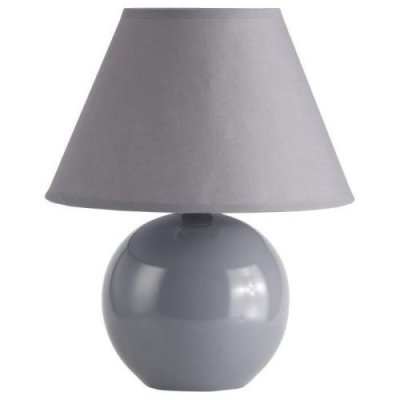 BRILLIANT Lampe a poser/chevet Prime hauteur 23 cm &Oslash;20 cm E14 40W gris fonc&eacute;