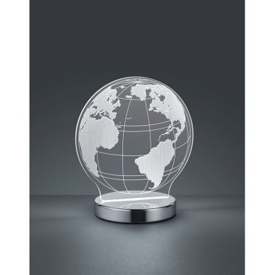 DEFIBRICO Lampe &agrave; poser chrome globe led dimmable l17 cm trio lighting