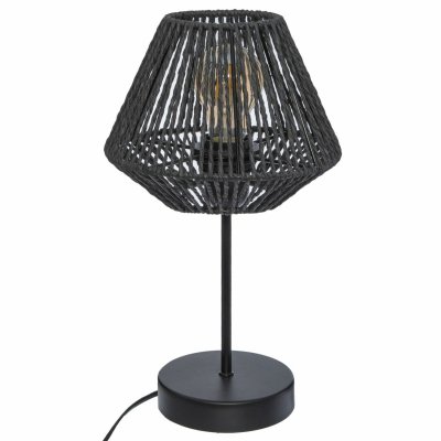 ATMOSPHERA Lampe a poser corde - h 34 cm - noir