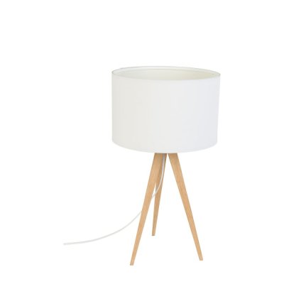 ZUIVER Lampe &agrave; poser design tripod wood - deco  Blanc