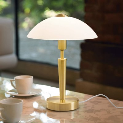 GENERIQUE Lampe &agrave; poser &eacute;l&eacute;gante Salut laiton blanche