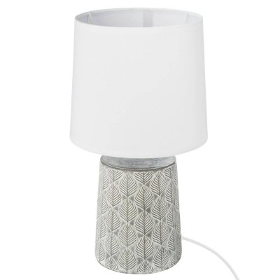 ATMOSPHERA Lampe &agrave; poser en c&eacute;ramique d&eacute;cor&eacute;e H 35 cm