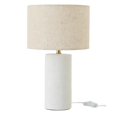 PARIS PRIX Lampe &agrave; Poser en C&eacute;ramique Felicia 37cm Blanc