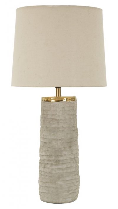 MAURO FERRETTI Lampe &agrave; Poser en C&eacute;ramique Lima 73cm Gris