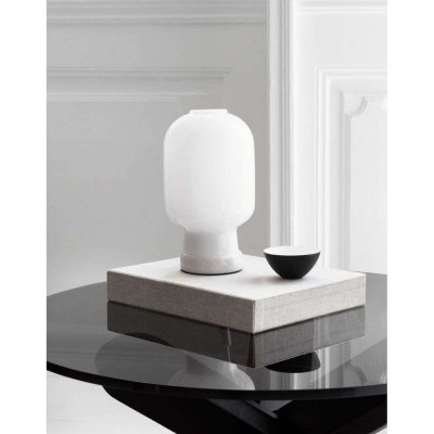 NORMANN COPENHAGEN Lampe &agrave; poser en marbre blanc Amp blanc / blanc - 