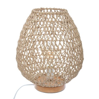 ATMOSPHERA Lampe &agrave; poser en m&eacute;tal et papier - H 35,5 cm - Beige
