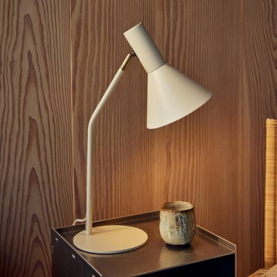 FRANDSEN Lampe &agrave; poser  Lyss, beige, m&eacute;tal, hauteur 50 cm, E27