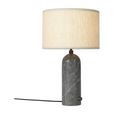 GUBI Lampe &agrave; poser - GRAVITY Marbre gris Small : &Oslash; 30 x H 49 cm Toile