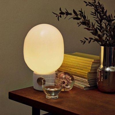 AUDO COPENHAGEN Lampe &agrave; poser - JWDA Marbre Marbre Carrara blanc &Oslash; 19 x H 32 cm
