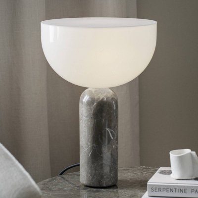 NEW WORKS Lampe &agrave; poser - KIZU Marbre Gris du Marais &Oslash; 25 x H 35 cm