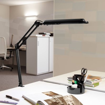 MAUL Lampe &agrave; poser LED Atlantic avec pince noire