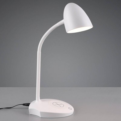 REALITY LEUCHTEN Lampe &agrave; poser LED Load chargeur &agrave; induction, blanc