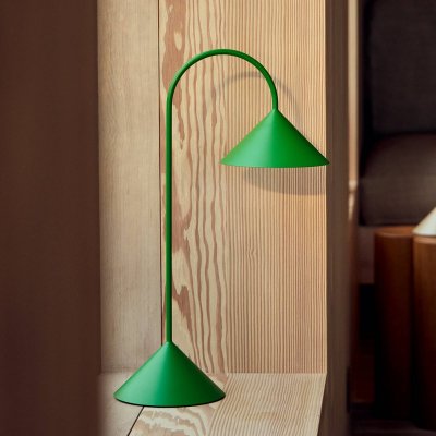 FRANDSEN Lampe &agrave; poser LED rechargeable  Grasp, verte, hauteur 47 cm