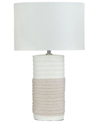 BELIANI Lampe &Agrave; Poser Navia Blanc