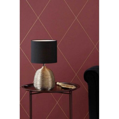 MARKSLOJD Lampe &agrave; poser oscar en c&eacute;ramique dor&eacute;
