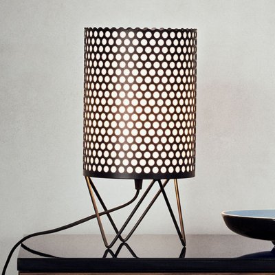 GUBI Lampe &agrave; poser - PEDRERA ABC PD4 Diam 18cm x H 35cm M&eacute;tal Noir