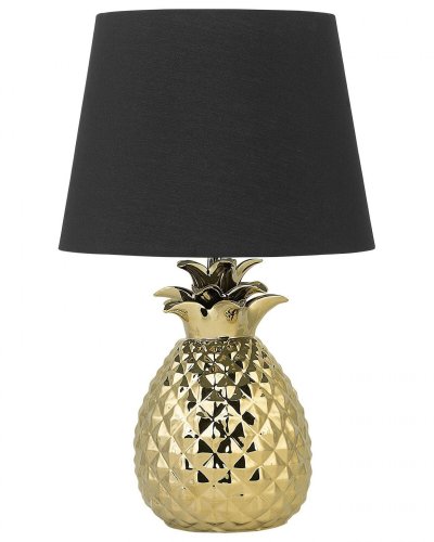 BELIANI Lampe &Agrave; Poser Pineapple C&eacute;ramique Dor&eacute;