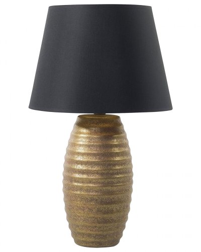 BELIANI Lampe &agrave; poser polyvalente en couleur dor&eacute; m&eacute;tallique