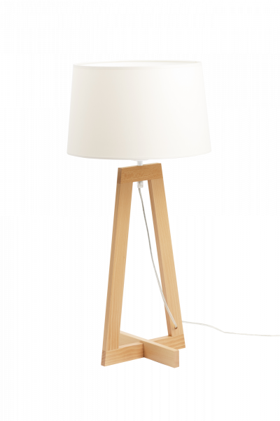 ALUMINOR Lampe &agrave; poser Sacha LT en tissu et bois