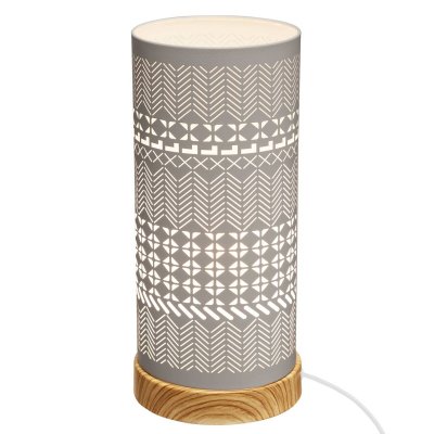ATMOSPHERA Lampe &agrave; poser tactile en m&eacute;tal ajour&eacute; h 28 cm - Losange - 