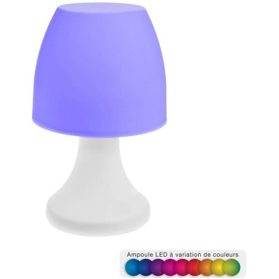 JARDIDECO Lampe champignon &agrave; poser 19,5 cm - Variation de couleur