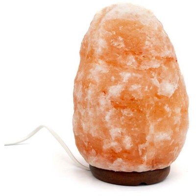 BIOELEMENTS Lampe cristal de sel 3-4 kg avec socle en bois