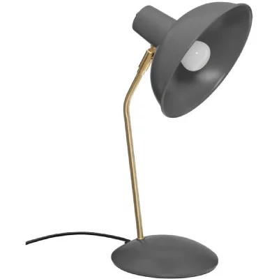 ATMOSPHERA Lampe de bureau en m&eacute;tal Gris H 38 cm