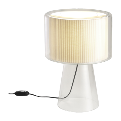 MARSET Lampe de bureau en verre souffl&eacute; blanc 41cm Mercer M - 