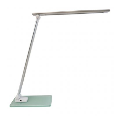 UNILUX Lampe de bureau LED Popy - puissance 5W - dur&eacute;e 50 000h - gris m&eacute;tal