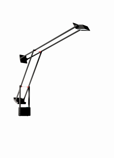 ARTEMIDE Lampe de bureau - TIZIO LED Aluminium H max119cm, Base Diam 11cm Noir