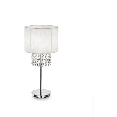 IDEAL LUX Lampe de table blanche en cristal opera 1 ampoule