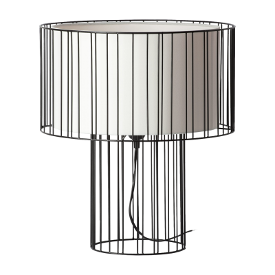 FARO BARCELONA Lampe de table en acier noir Linda - 