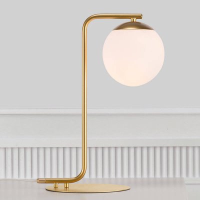 NORDLUX Lampe de table Grant verre et laiton dor&eacute; 40W Jaune 