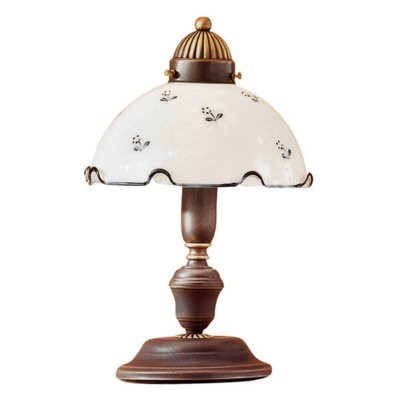 AUSTROLUX Lampe de table style cosy NONNA laiton antique en verre mat