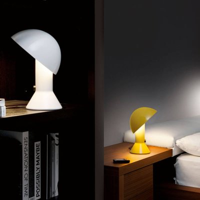 MARTINELLI LUCE Lampe, design, r&eacute;sine jaune,  Elmetto jaune