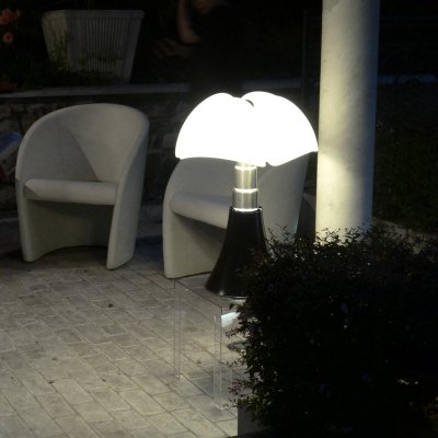 MARTINELLI LUCE Lampe en acier inox noir 55 x 86 cm Pipistrello - 