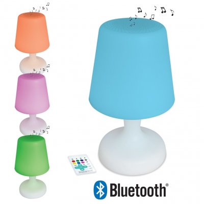 LEXIBOOK Lampe Enceinte Bluetooth, design, pvc blanc pour haut-parleur, DECOTECH