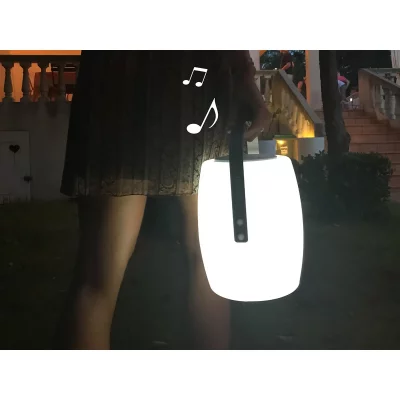 LUMISKY Lampe enceinte bluetooth sans fil LUCY PLAY Blanc Poly&eacute;thyl&egrave;ne 10W