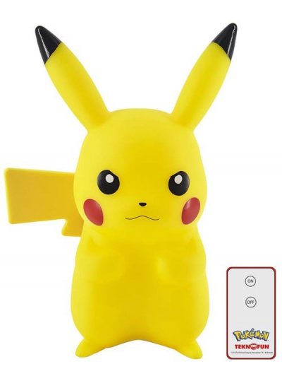 TEKNOFUN Lampe LED Pok&eacute;mon Pikachu avec t&eacute;l&eacute;commande 25 cm 