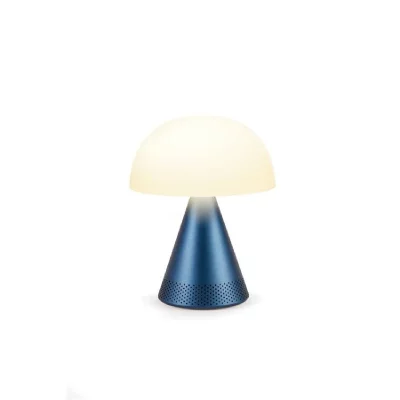 LEXON Lampe LED portable avec enceinte sans fil Bluetooth  Mina L Audio LH76MDB Bleu fonc&eacute;